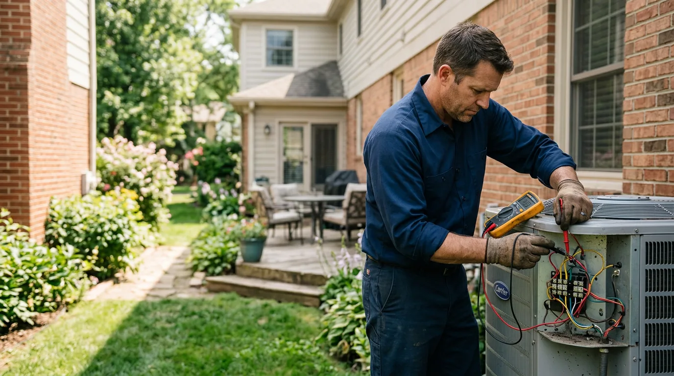 HVAC technician working near Ladora, IA